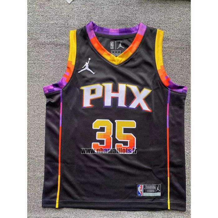 Maillot Enfant Phoenix Suns Kevin Durant NO 35 Statement 2022-23 Noir